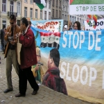 Manifestation  Bruxelles le 19 mars 2005 photo n46 